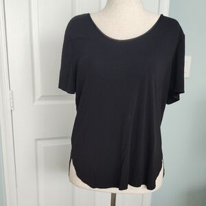 Ann Taylor Black Short Sleeve Top